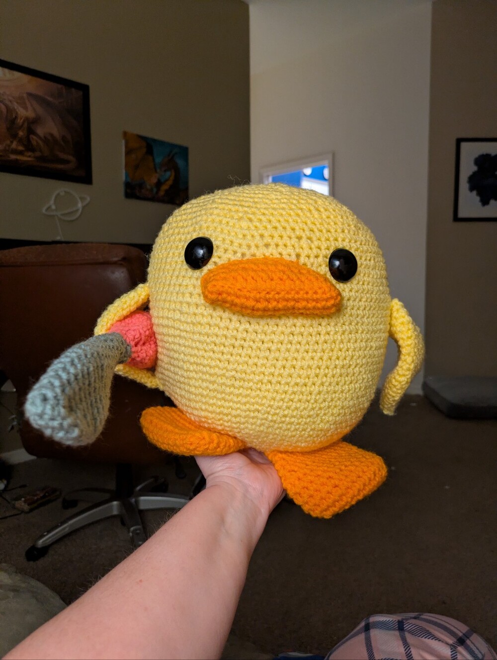 Handmade Crochet Stabby McDuck